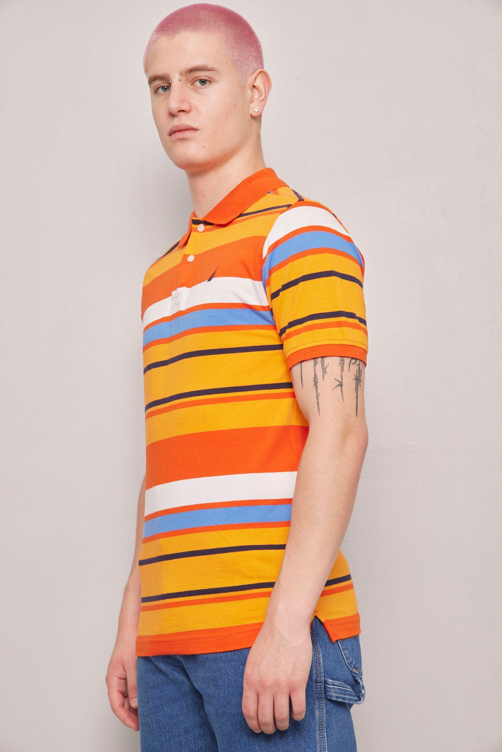 Polera casual  naranja nautica talla XL-1