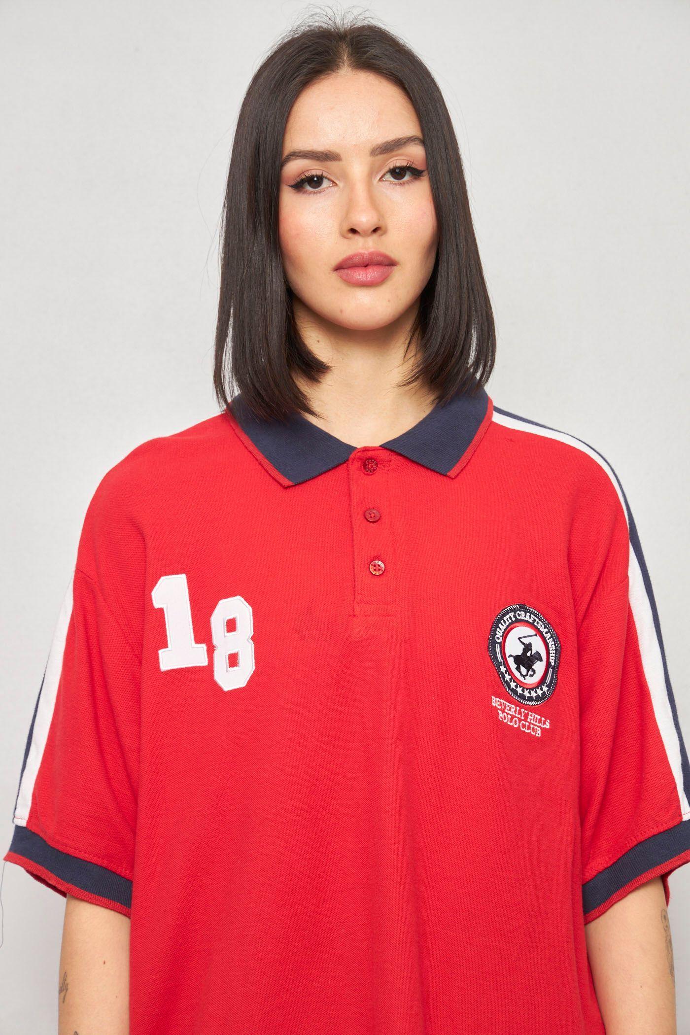 Polera casual reciclado rojo beverly hills polo club talla-4