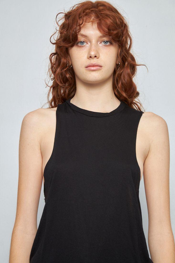 Polera sin mangas reciclado negro totokaelo talla S -4