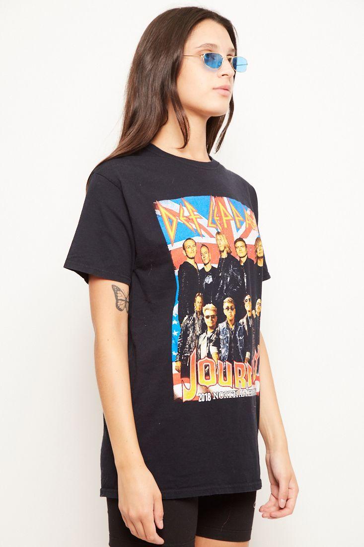 Polera de rock reciclado negro fruit of the loom-2