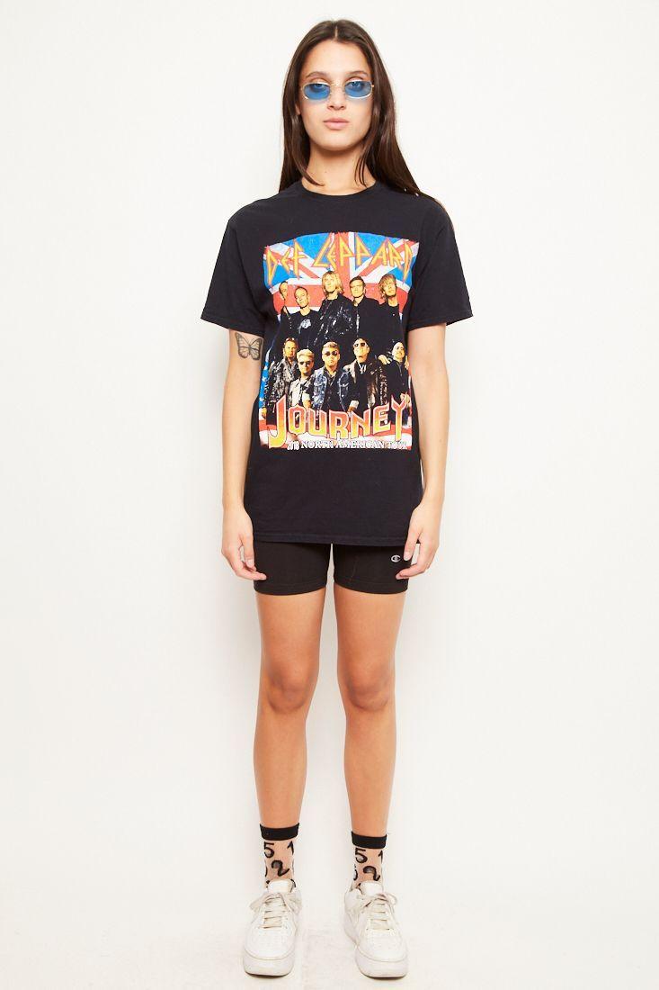 Polera de rock reciclado negro fruit of the loom-4