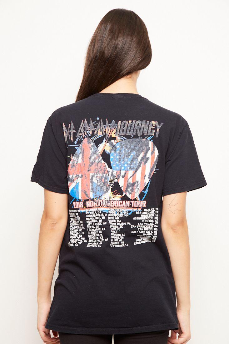 Polera de rock reciclado negro fruit of the loom-3