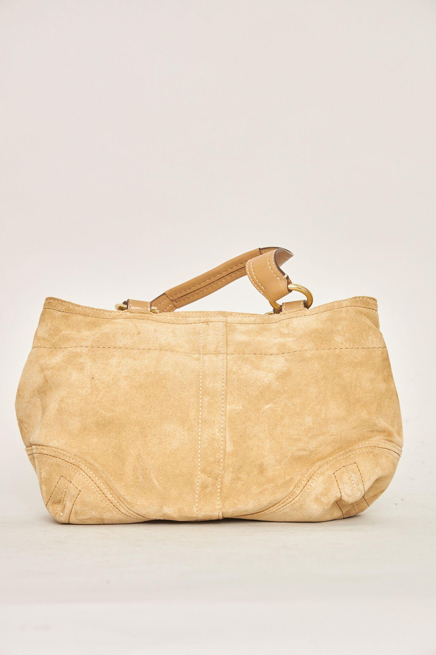 Cartera casual reciclado camel coach talla M  -3