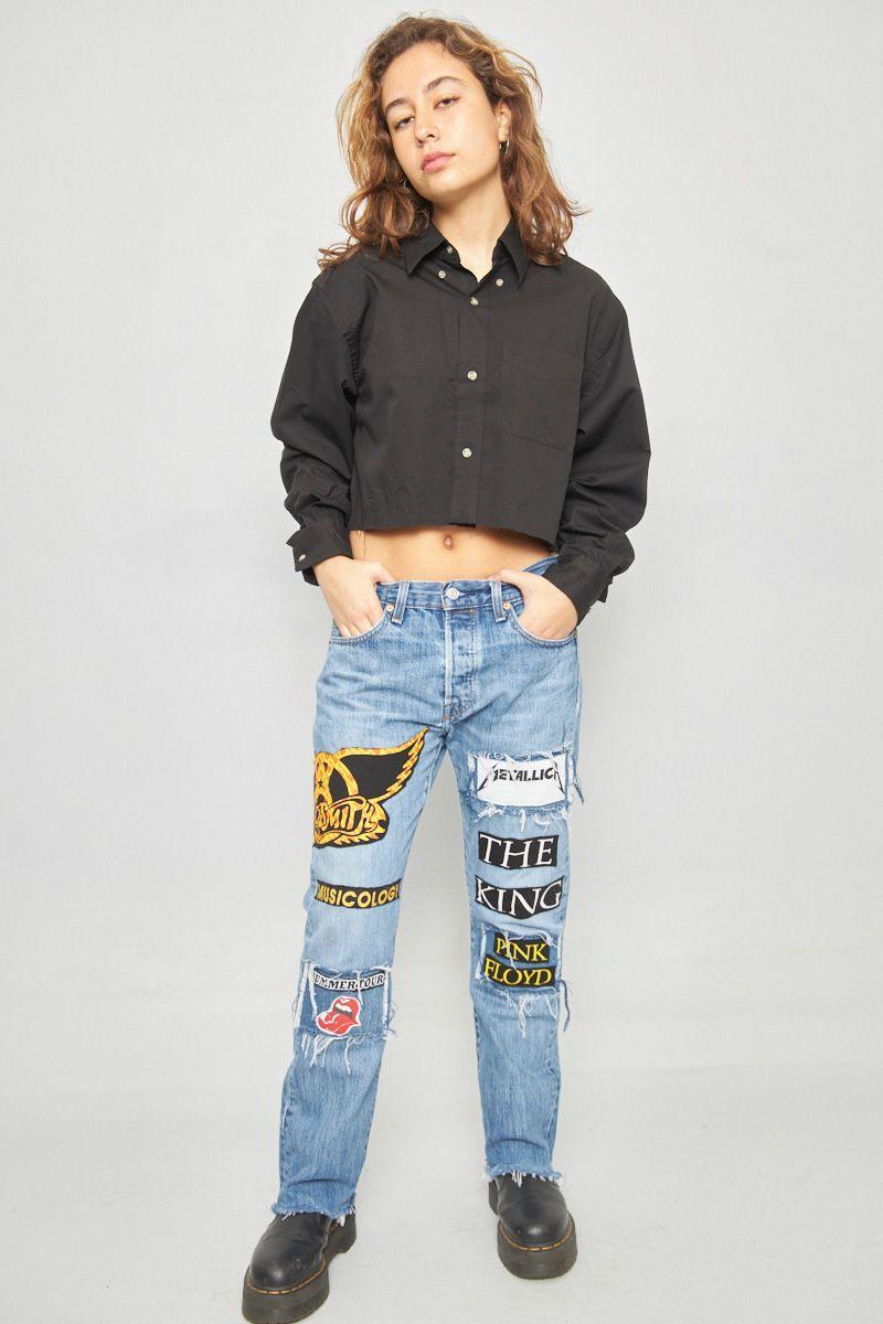 Blusa casual reciclado negro Lovemade talla S  -3