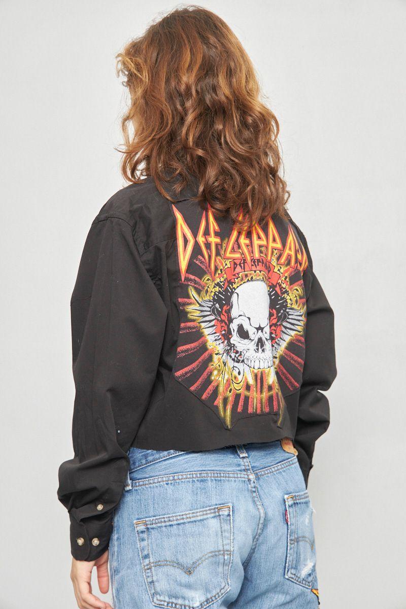 Blusa casual reciclado negro Lovemade talla S  -1