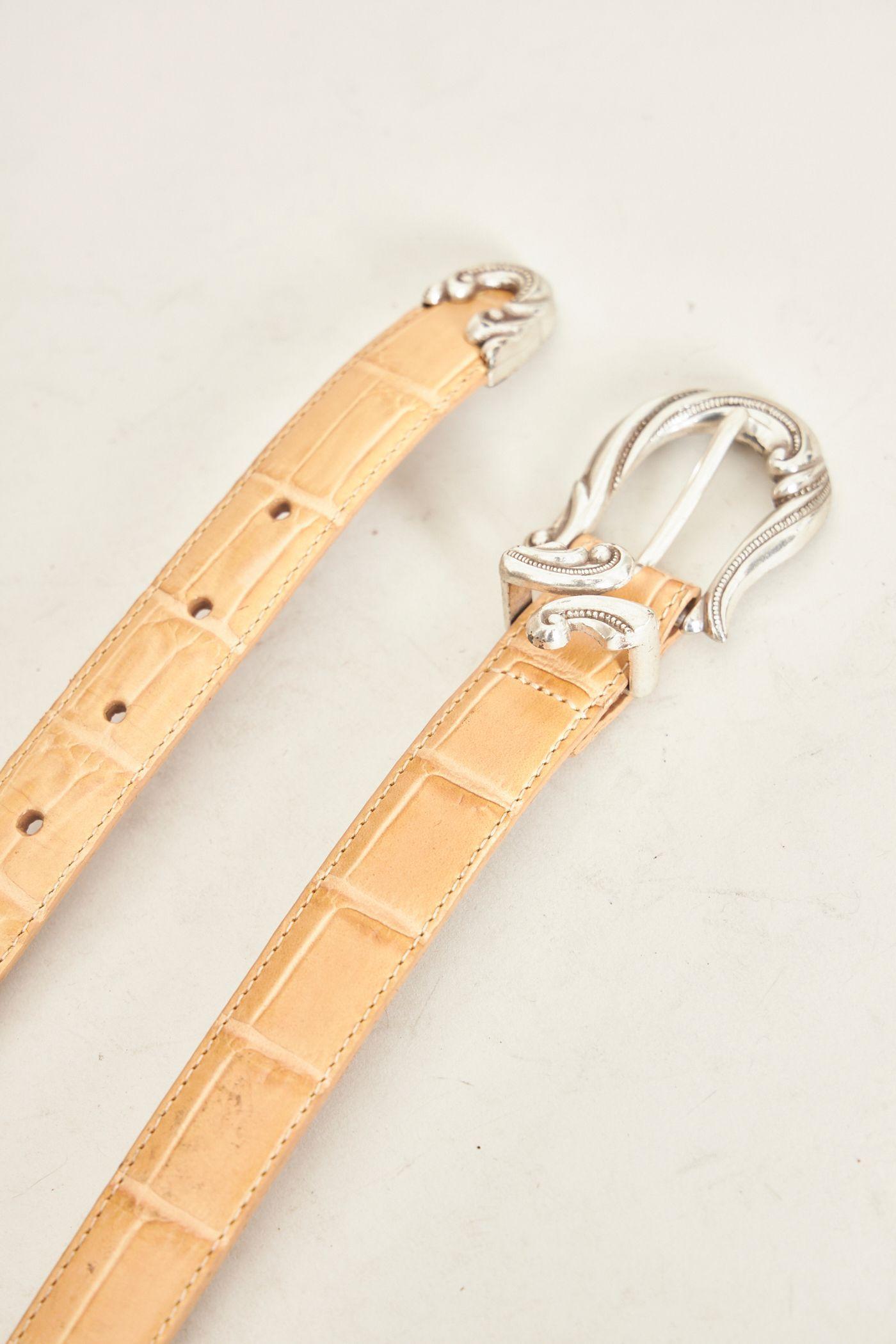 Cinturon vintage reciclado beige coldwater creek talla M -4