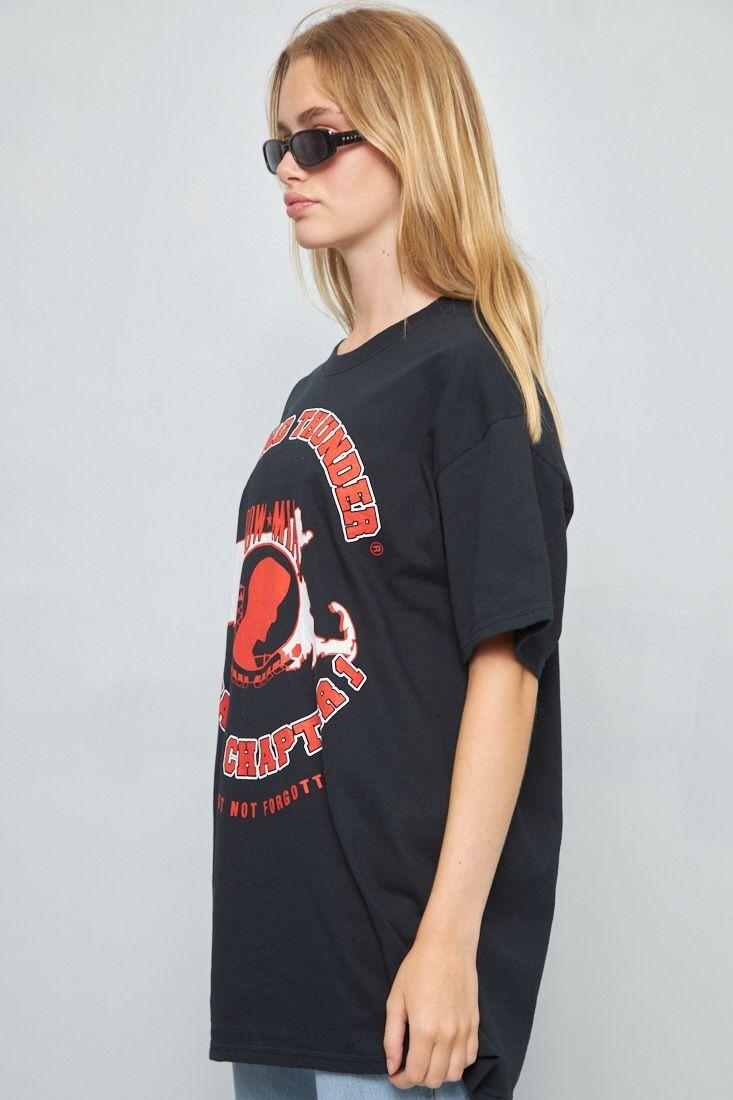Polera manga corta reciclado negro gildan talla L -1