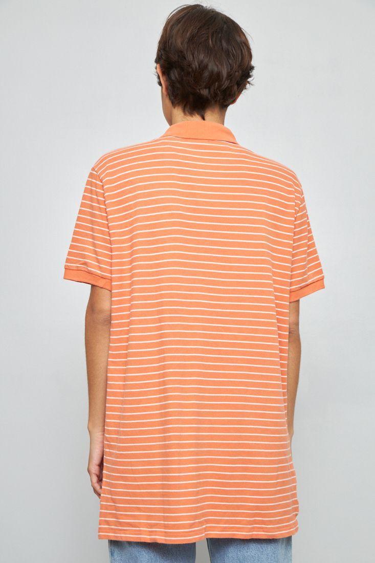 Polera manga corta reciclado naranja polo talla L -2