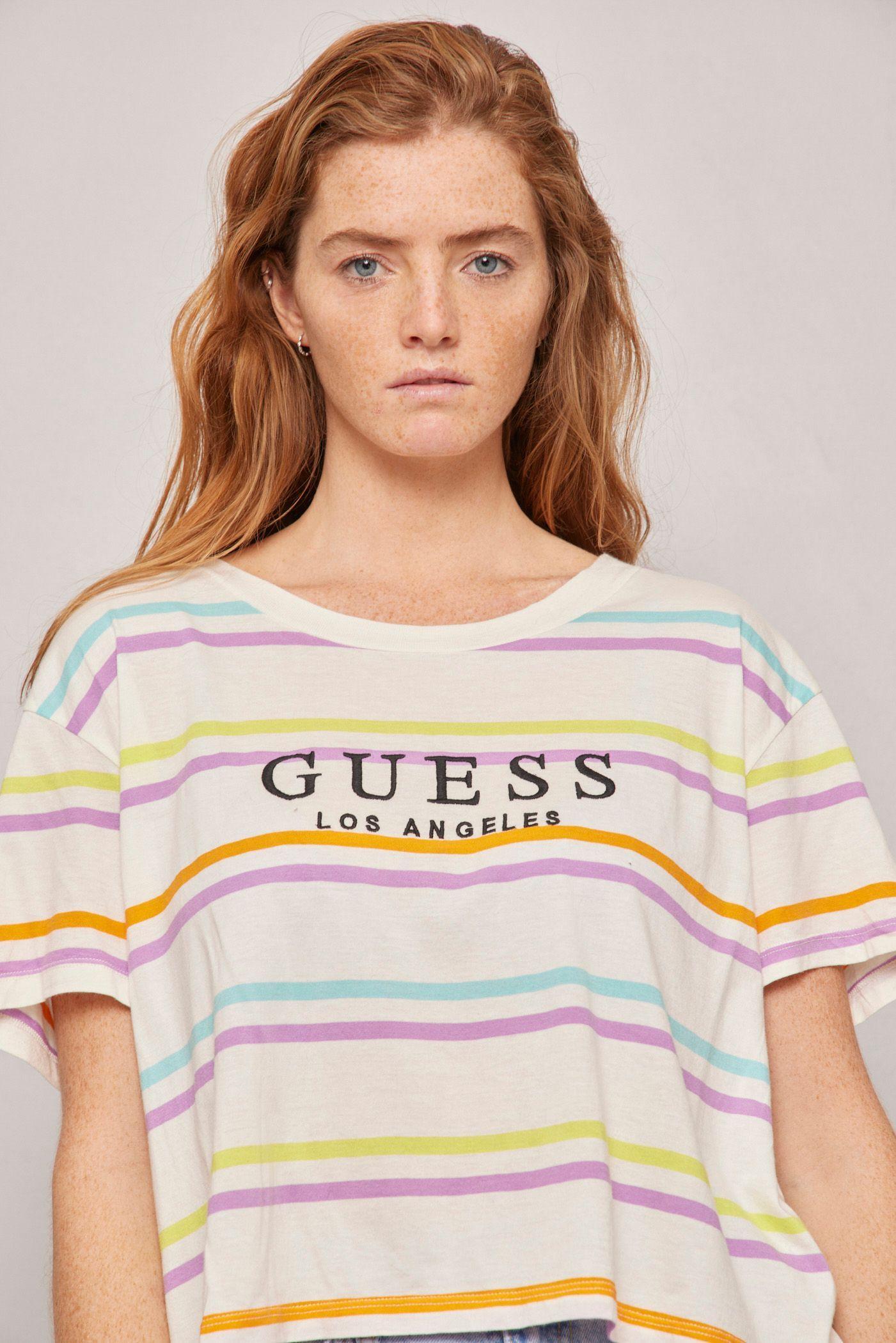 Polera casual  multicolor guess talla L-4