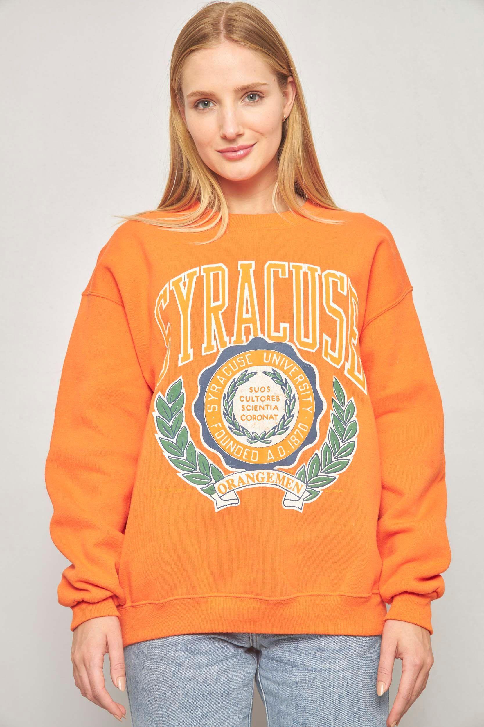 Poleron casual reciclado naranja sturdy sweats talla L-0