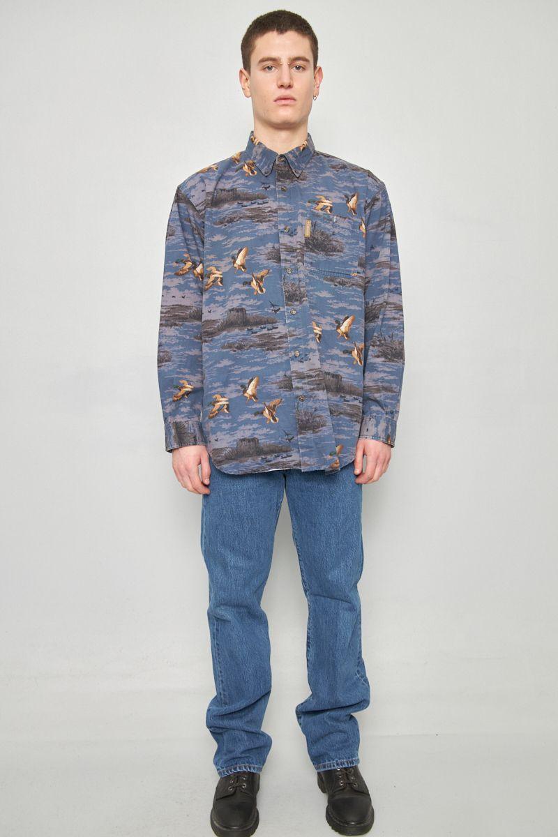 Camisa casual reciclado multicolor columbia talla L  -3