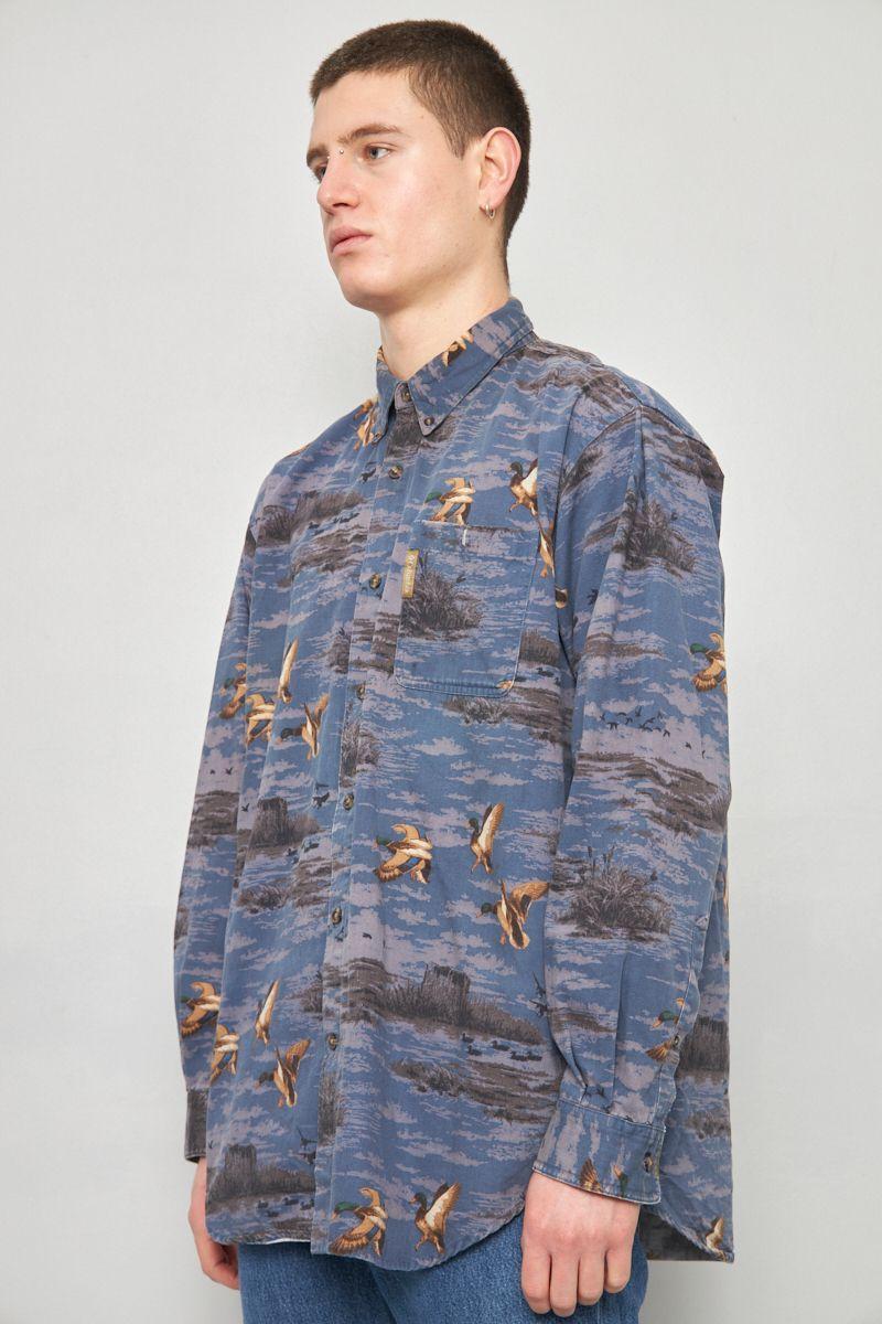 Camisa casual reciclado multicolor columbia talla L  -1