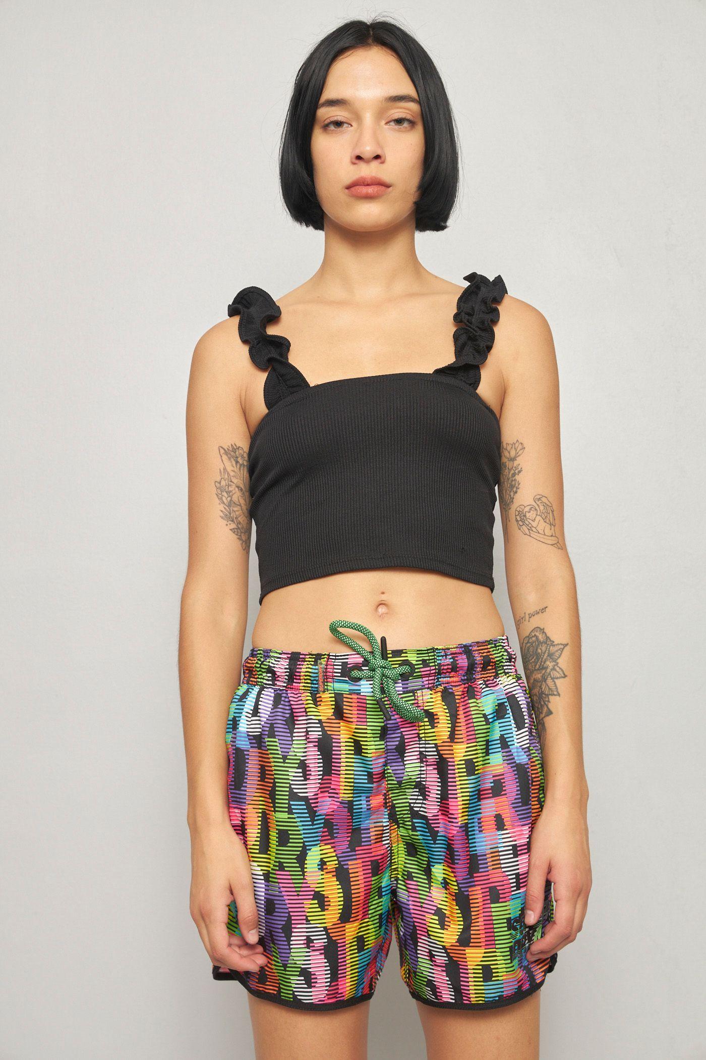 Shorts casual reciclado multicolor super dry talla S -0