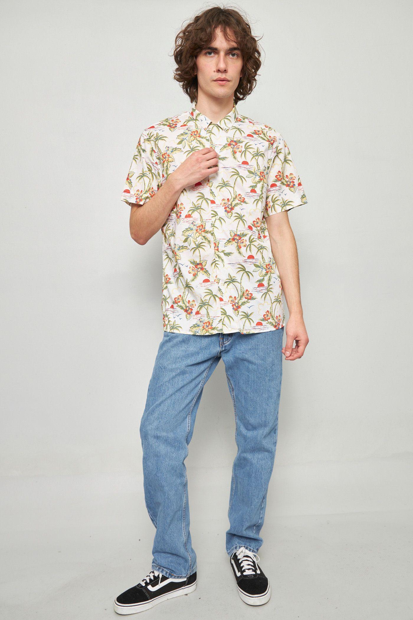 Camisa casual reciclado multicolor banana republic talla M -3