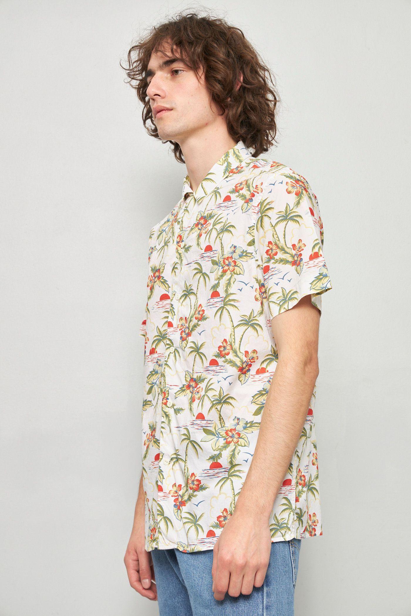 Camisa casual reciclado multicolor banana republic talla M -1