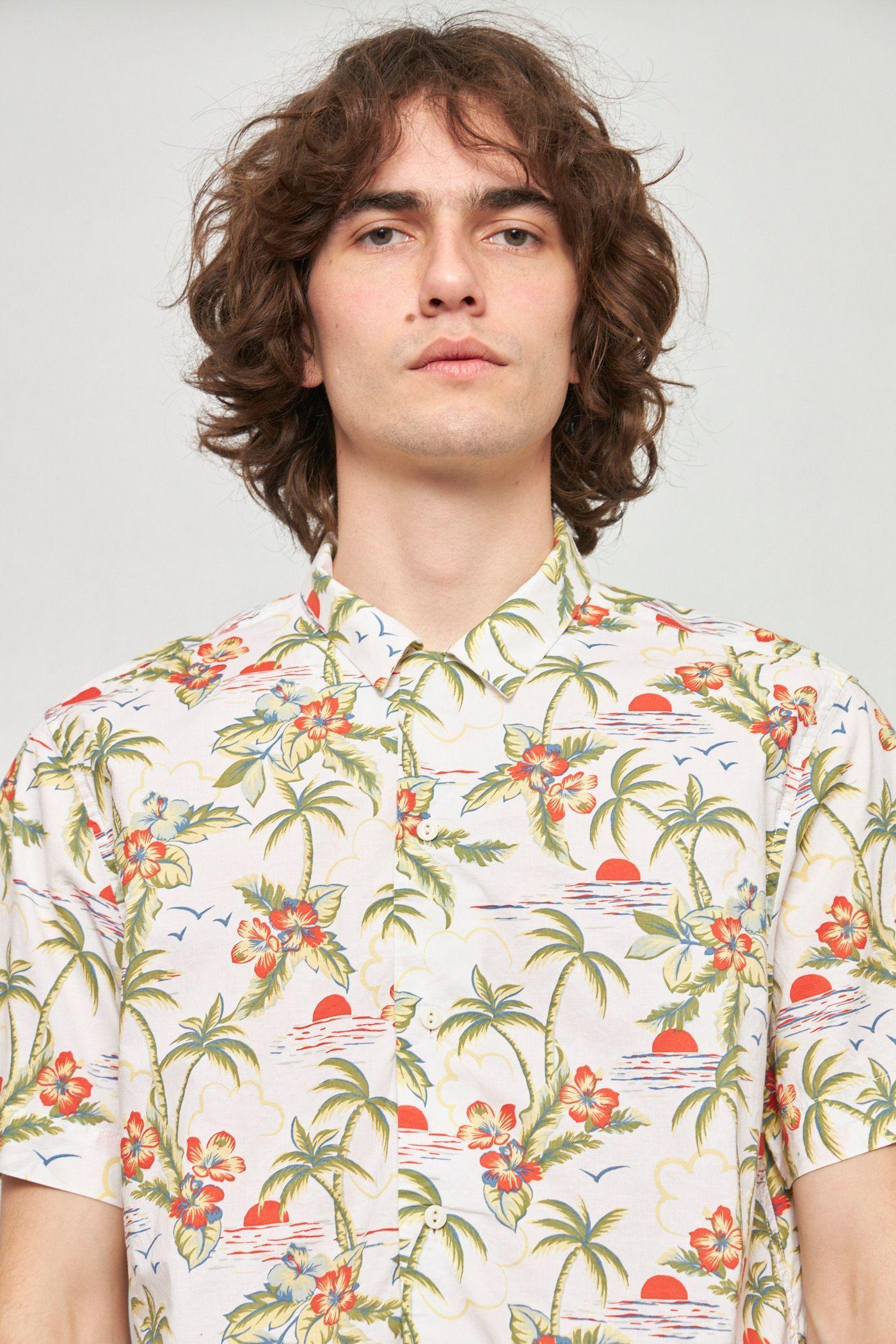 Camisa casual reciclado multicolor banana republic talla M -4