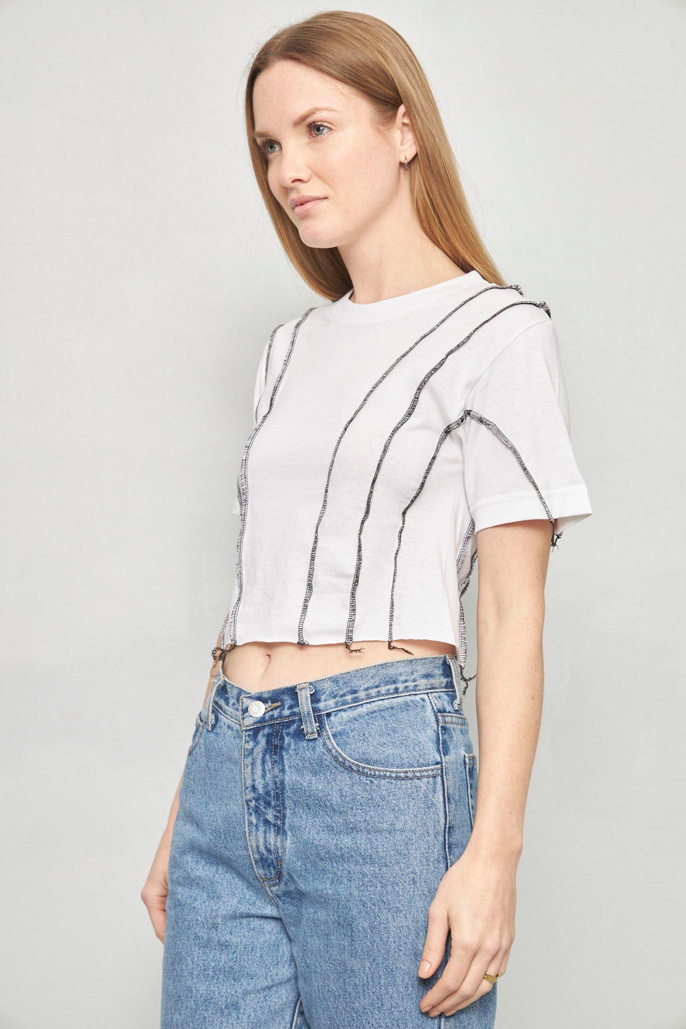 Top lovemade reciclado blanco alstyle talla S  -1