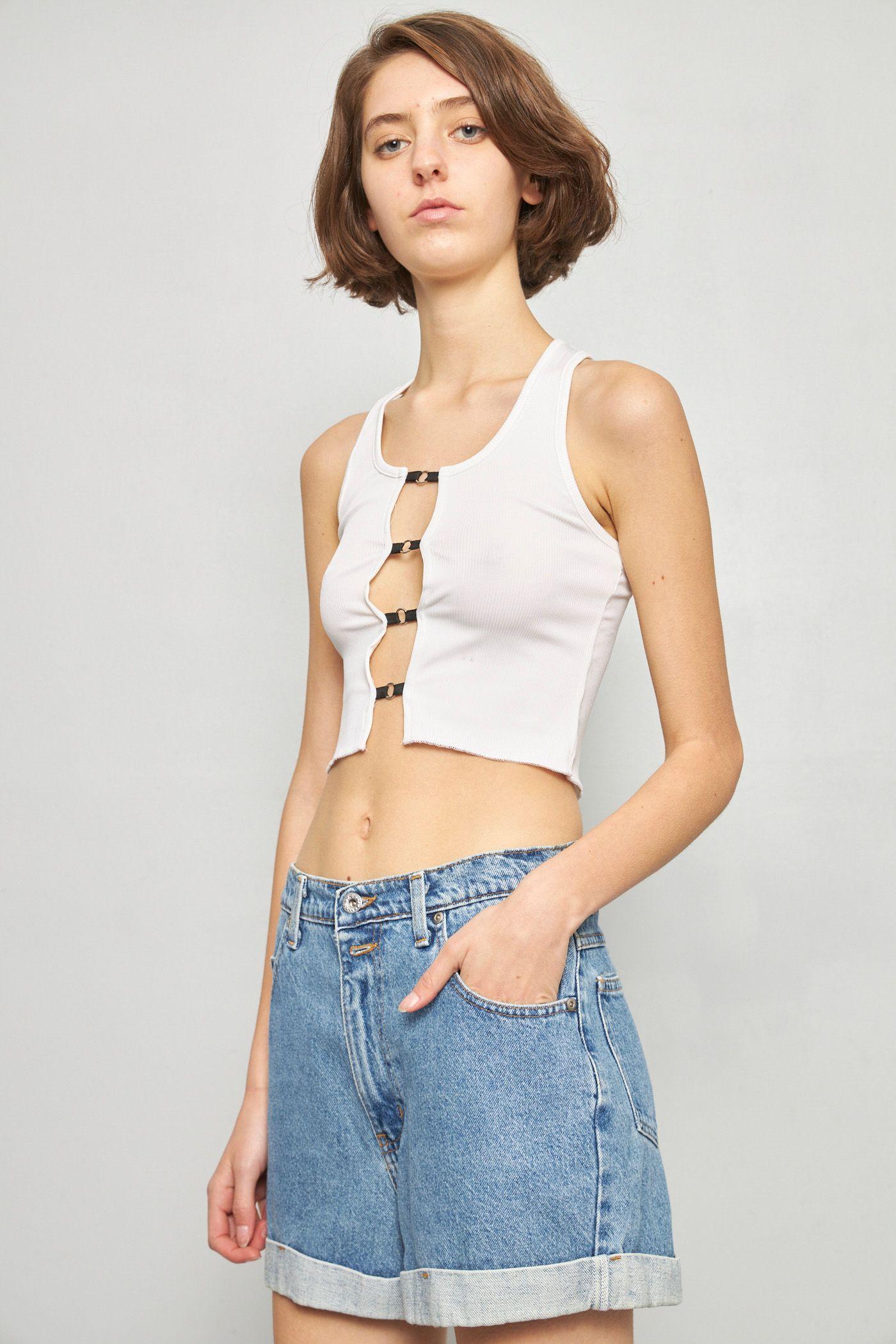 Shorts casual reciclado celeste fore warned talla 40 -1