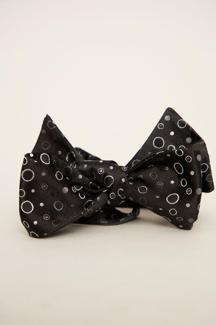 Corbata vintage reciclado negro nostalgic talla M  -0