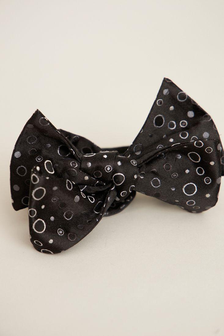 Corbata vintage reciclado negro nostalgic talla M  -3