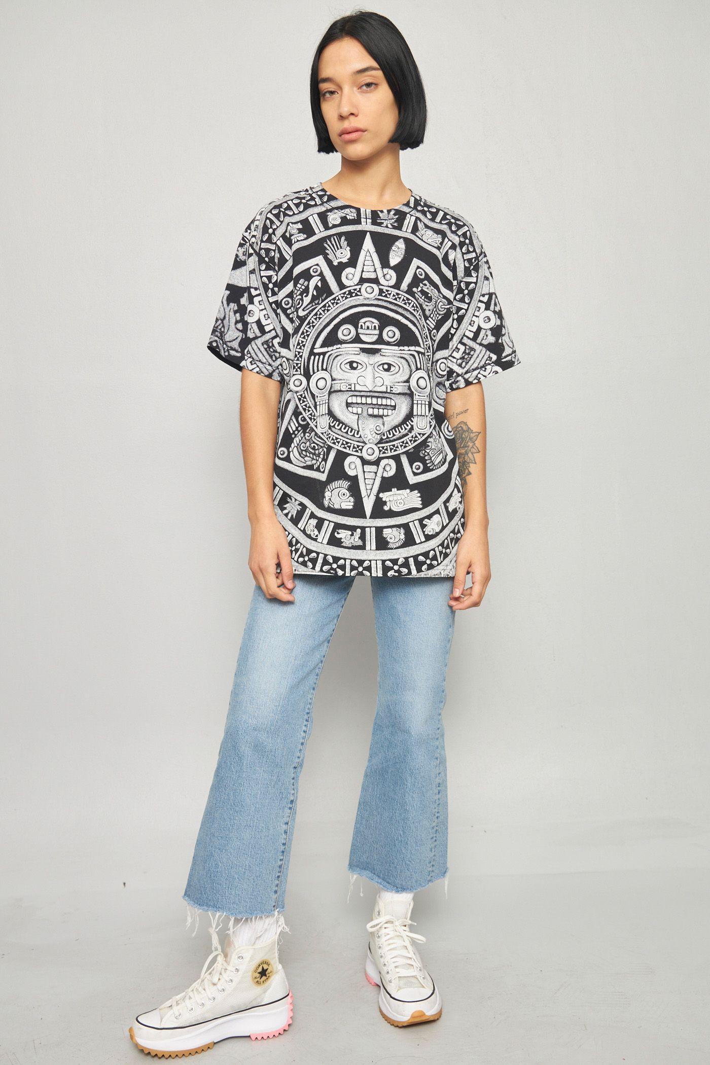 Polera casual reciclado negro yazbek talla L  -3