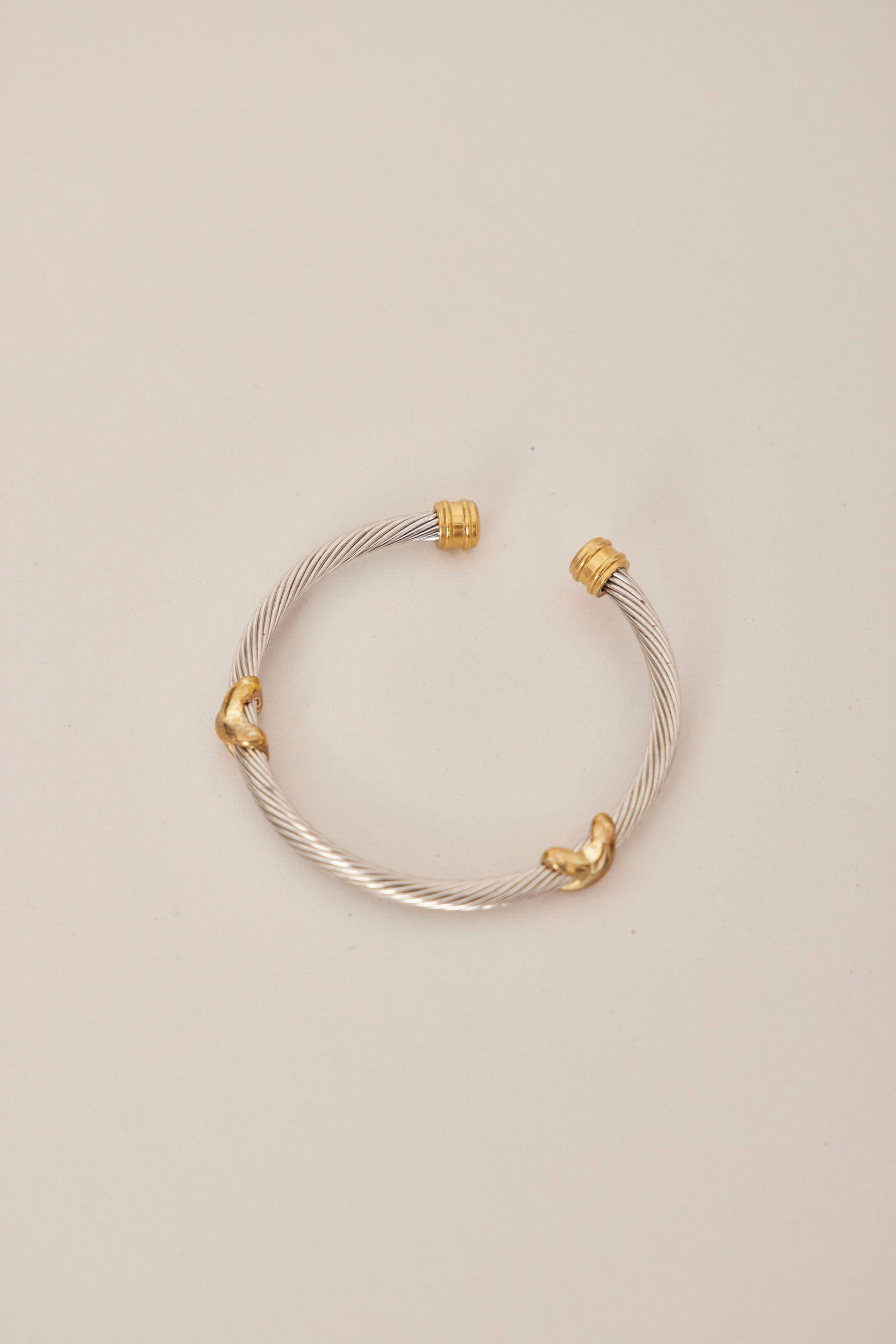 Pulsera vintage  plateado nostalgic talla S-4