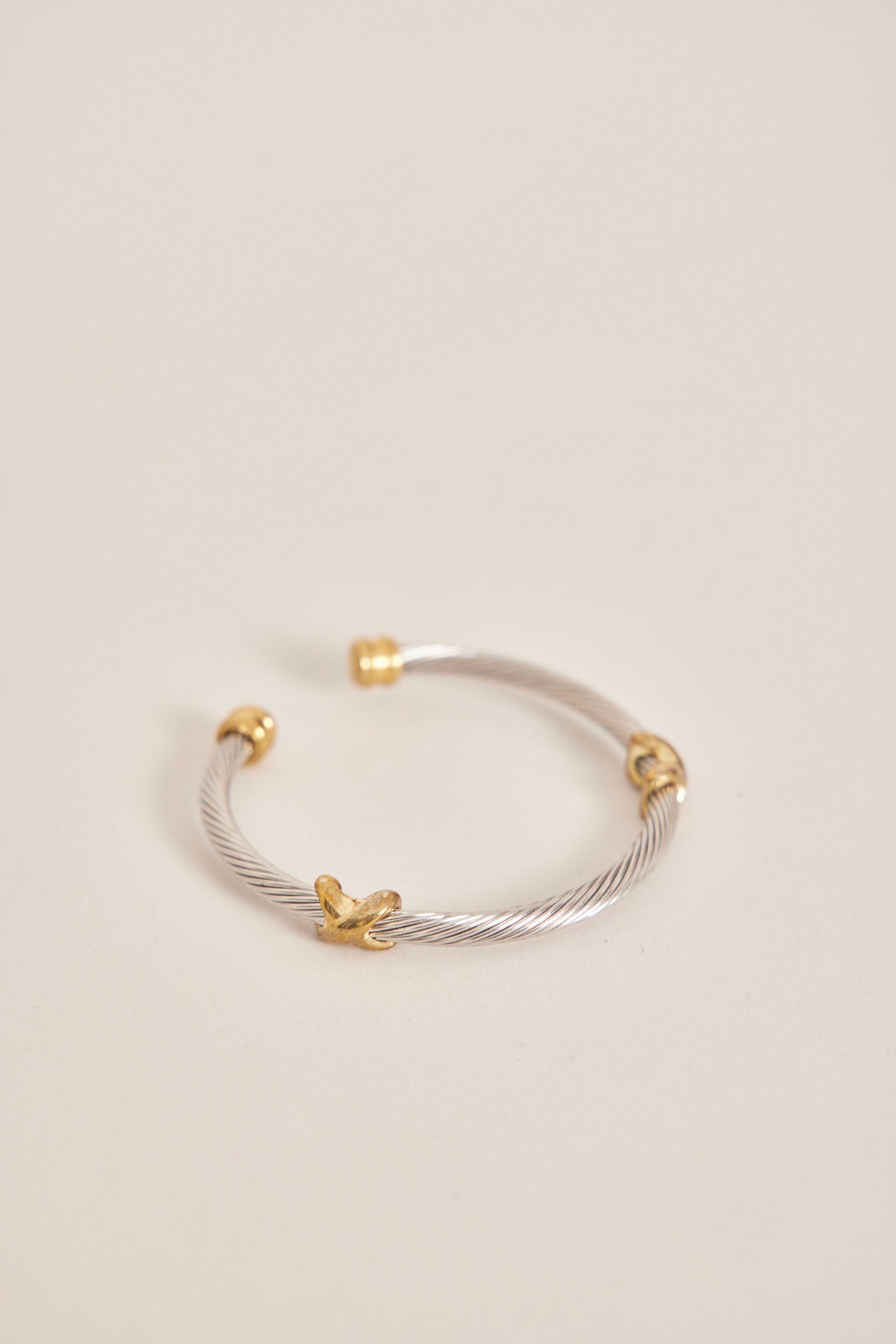 Pulsera vintage  plateado nostalgic talla S-2