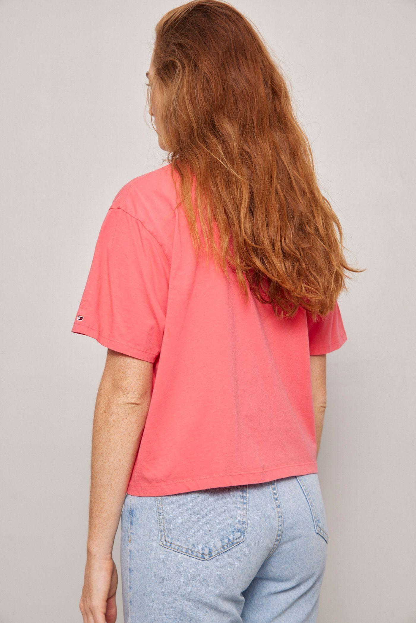 Polera casual  fucsia tommy hilfiger talla L-2