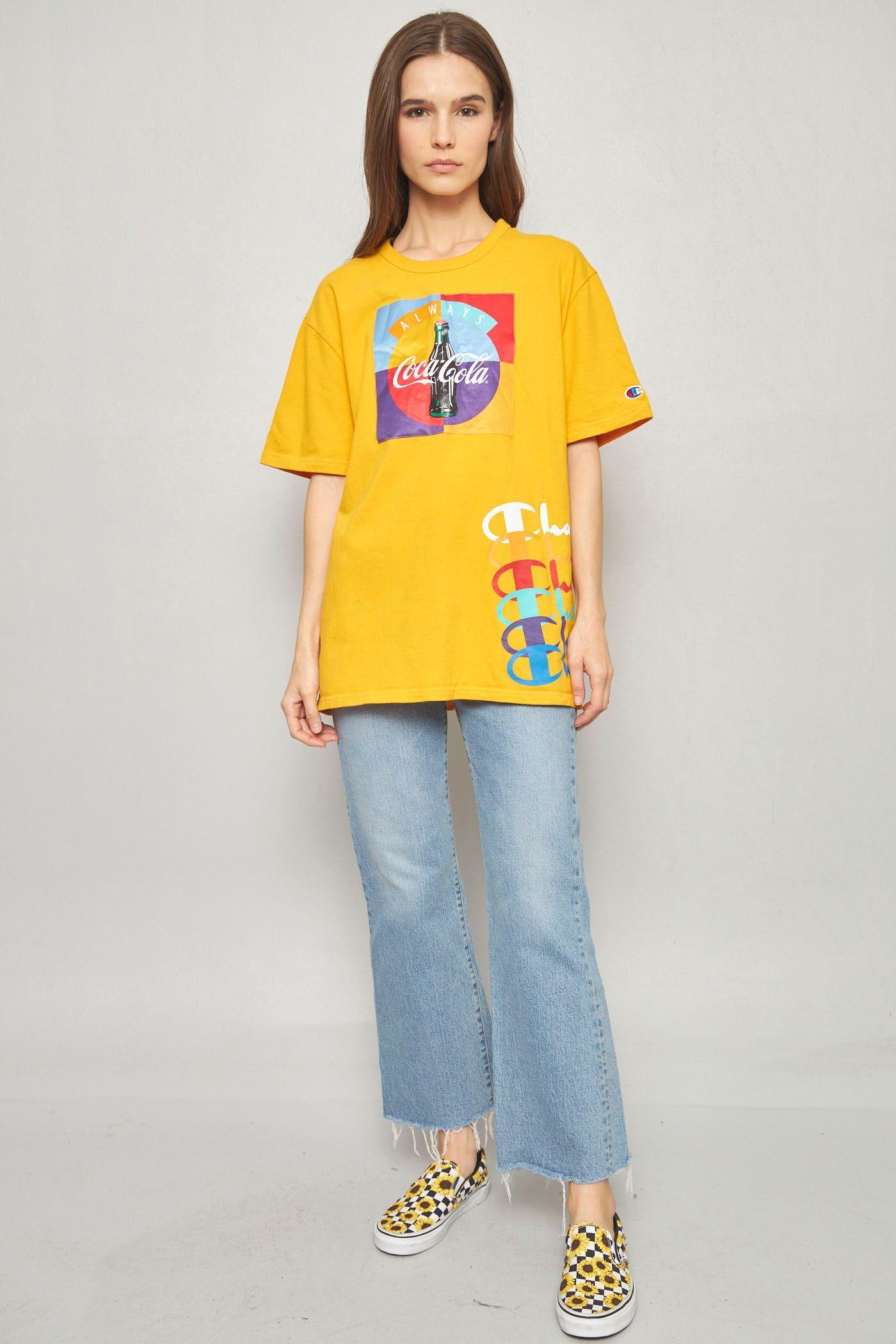 Polera casual reciclado amarillo champion talla M  -3