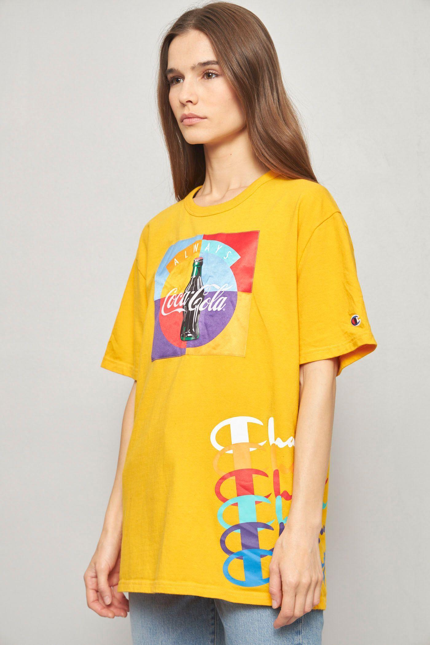 Polera casual reciclado amarillo champion talla M  -1