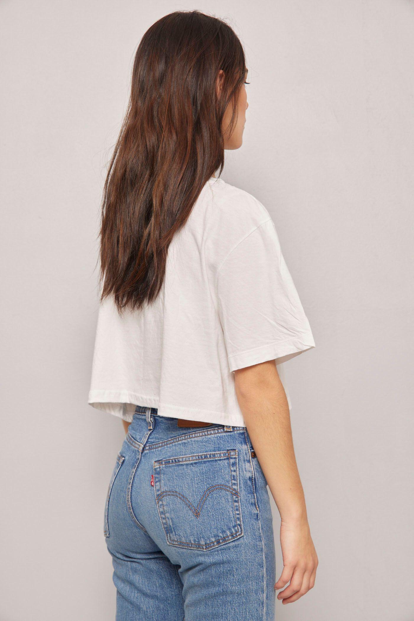 Polera casual  blanco lovemade talla L-2