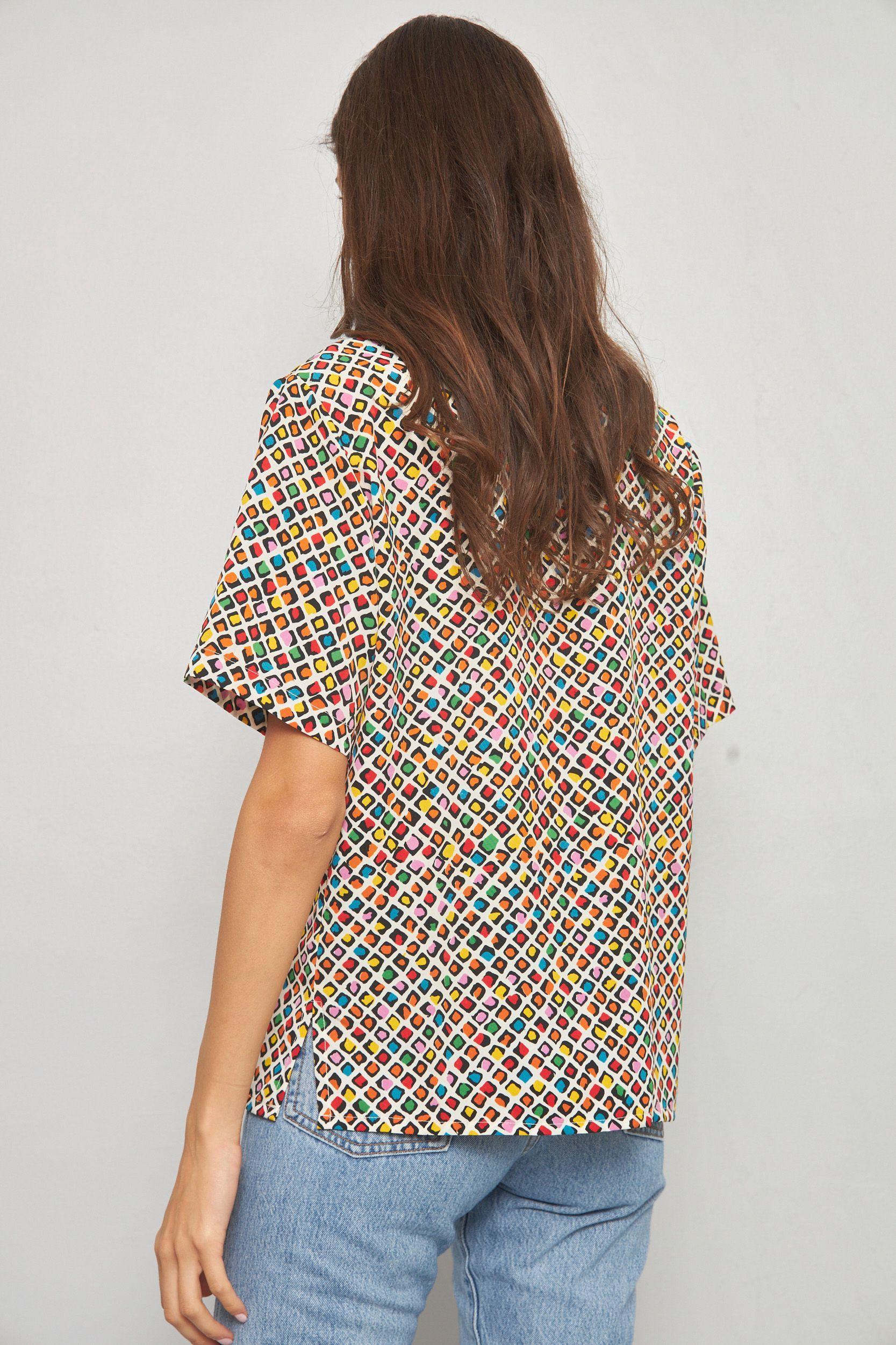 Blusa casual reciclado multicolor jordan talla M  -2