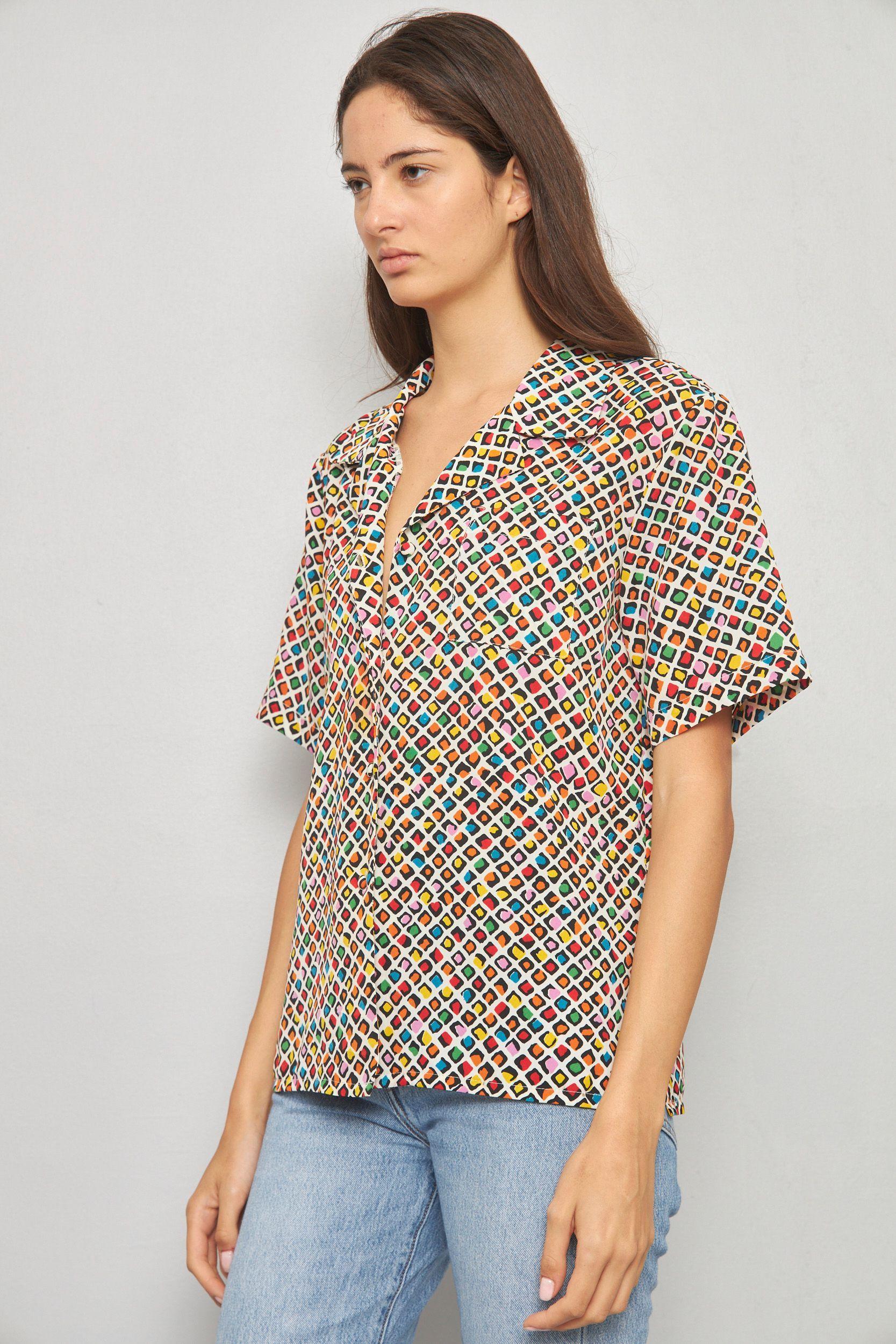 Blusa casual reciclado multicolor jordan talla M  -1