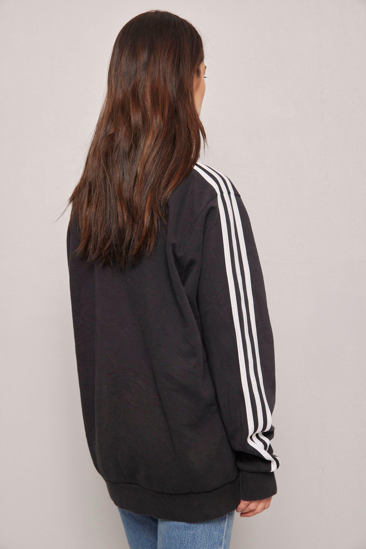 Poleron casual  negro  adidas talla M-2