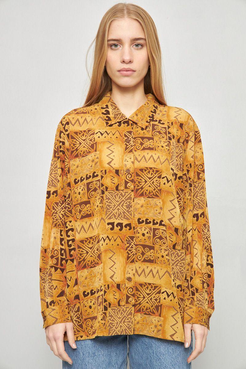 Blusa casual reciclado multicolor saga more talla L -0