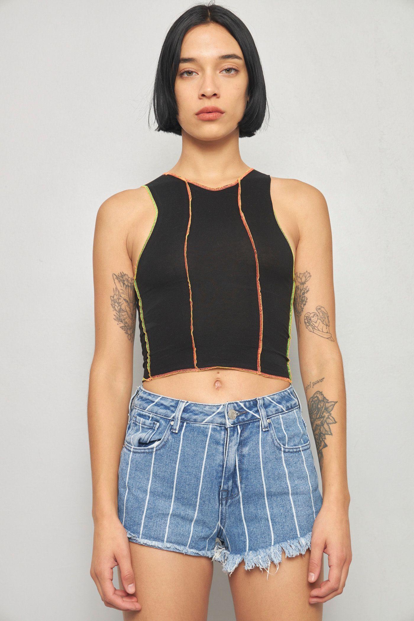 Shorts casual reciclado celeste pacsun talla XS  -0