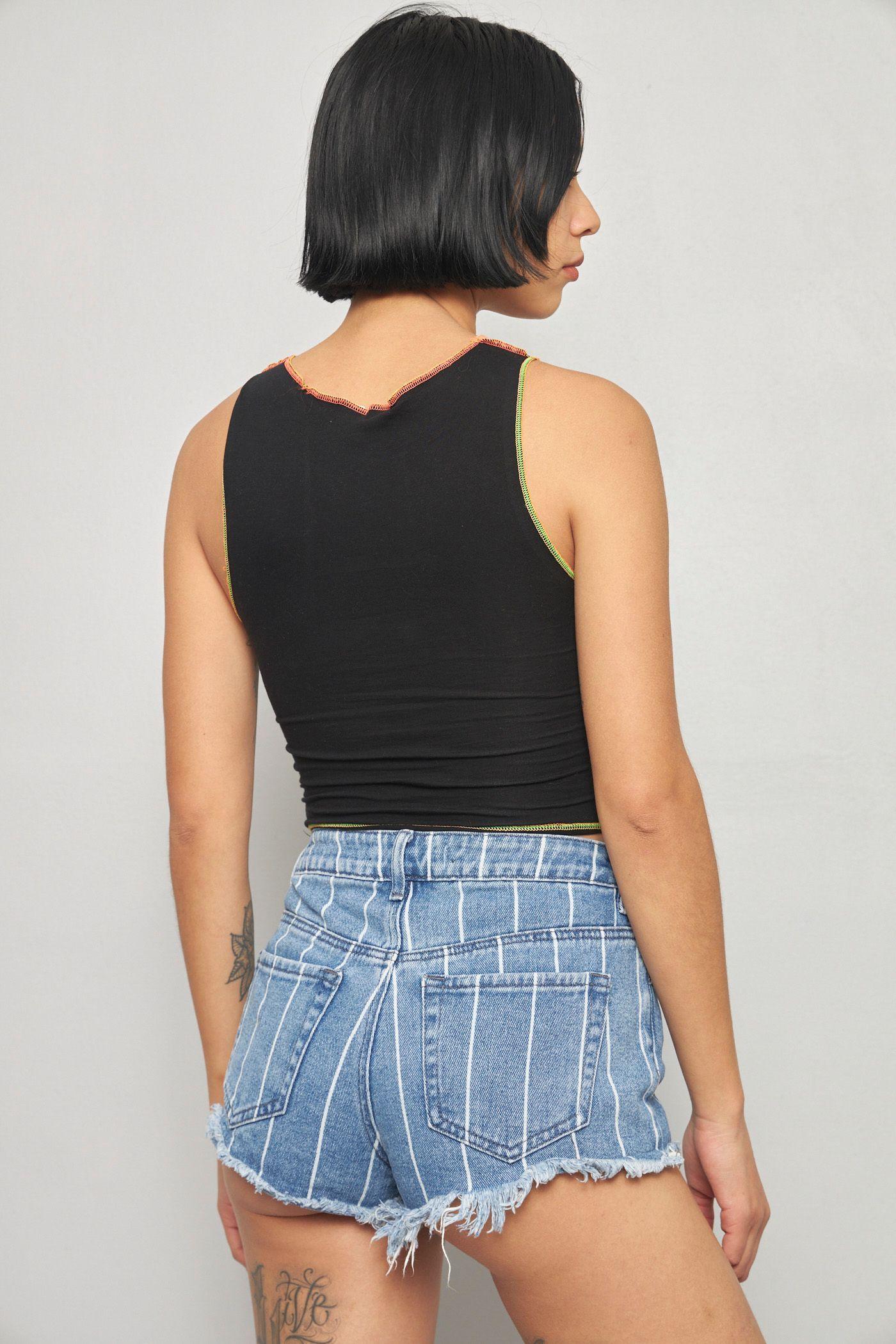 Shorts casual reciclado celeste pacsun talla XS  -2