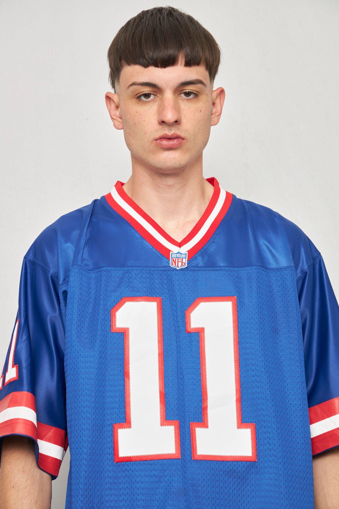 Polera casual reciclado azul mitchel and ness talla M-4