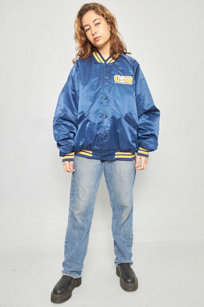 Bomber casual reciclado azul king louie talla XL -3