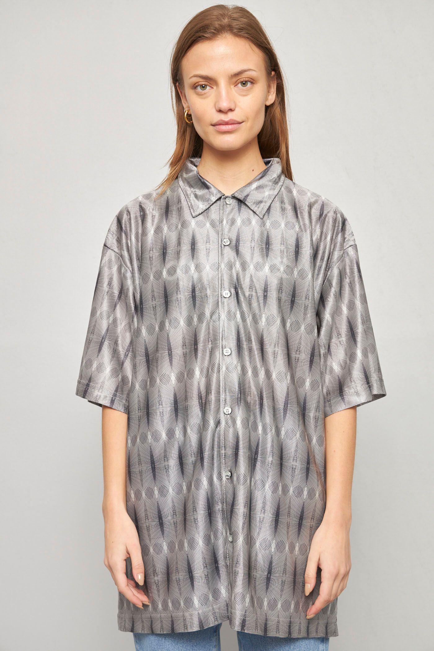 Blusa casual reciclado gris street culture talla XL -0