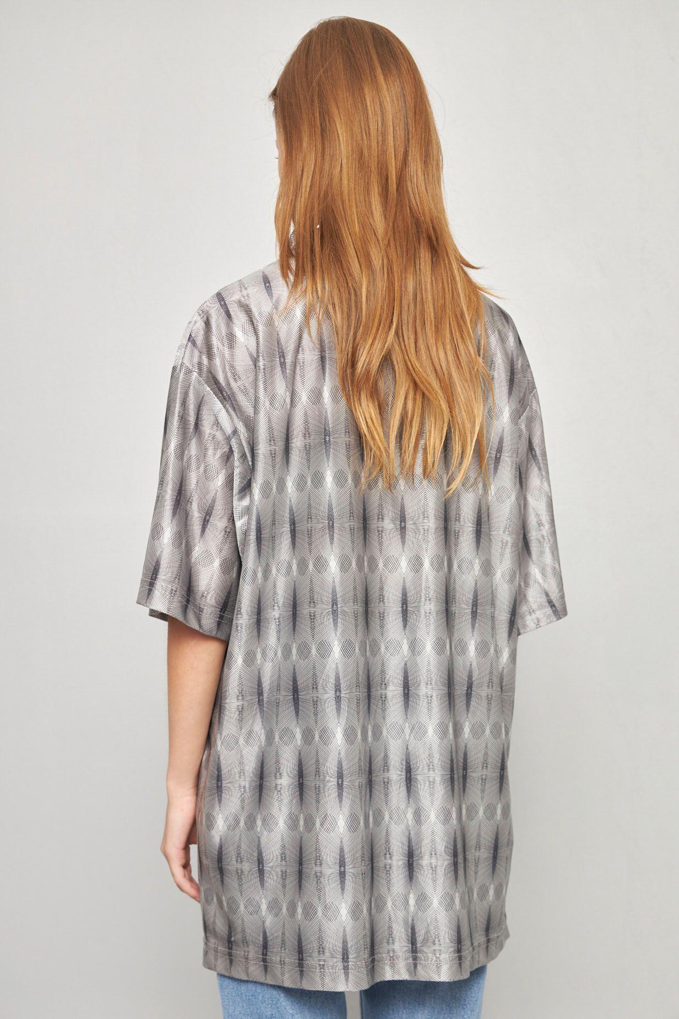 Blusa casual reciclado gris street culture talla XL -2