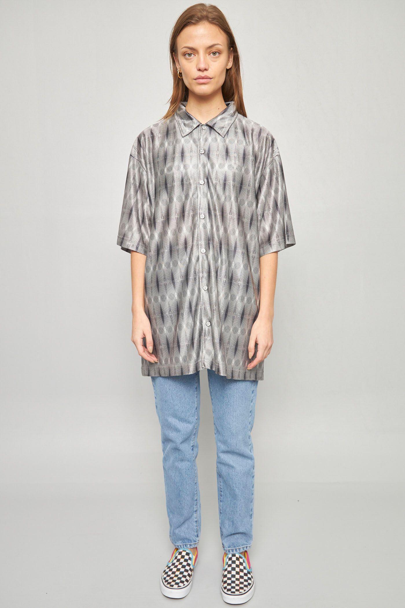 Blusa casual reciclado gris street culture talla XL -3