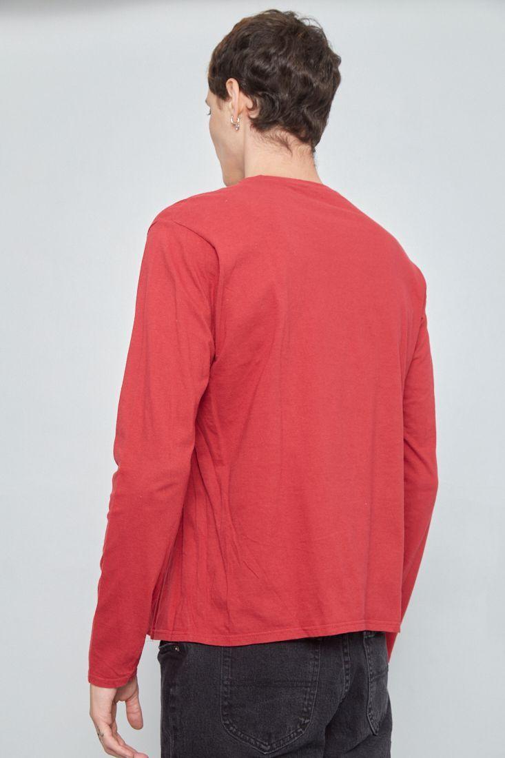 Polera manga larga reciclado burdeo scooby doo talla XL-2