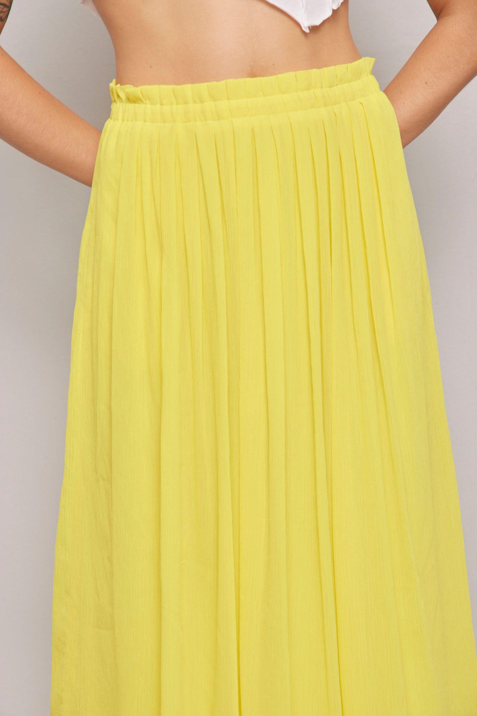 Falda casual  amarillo loft talla XS-3