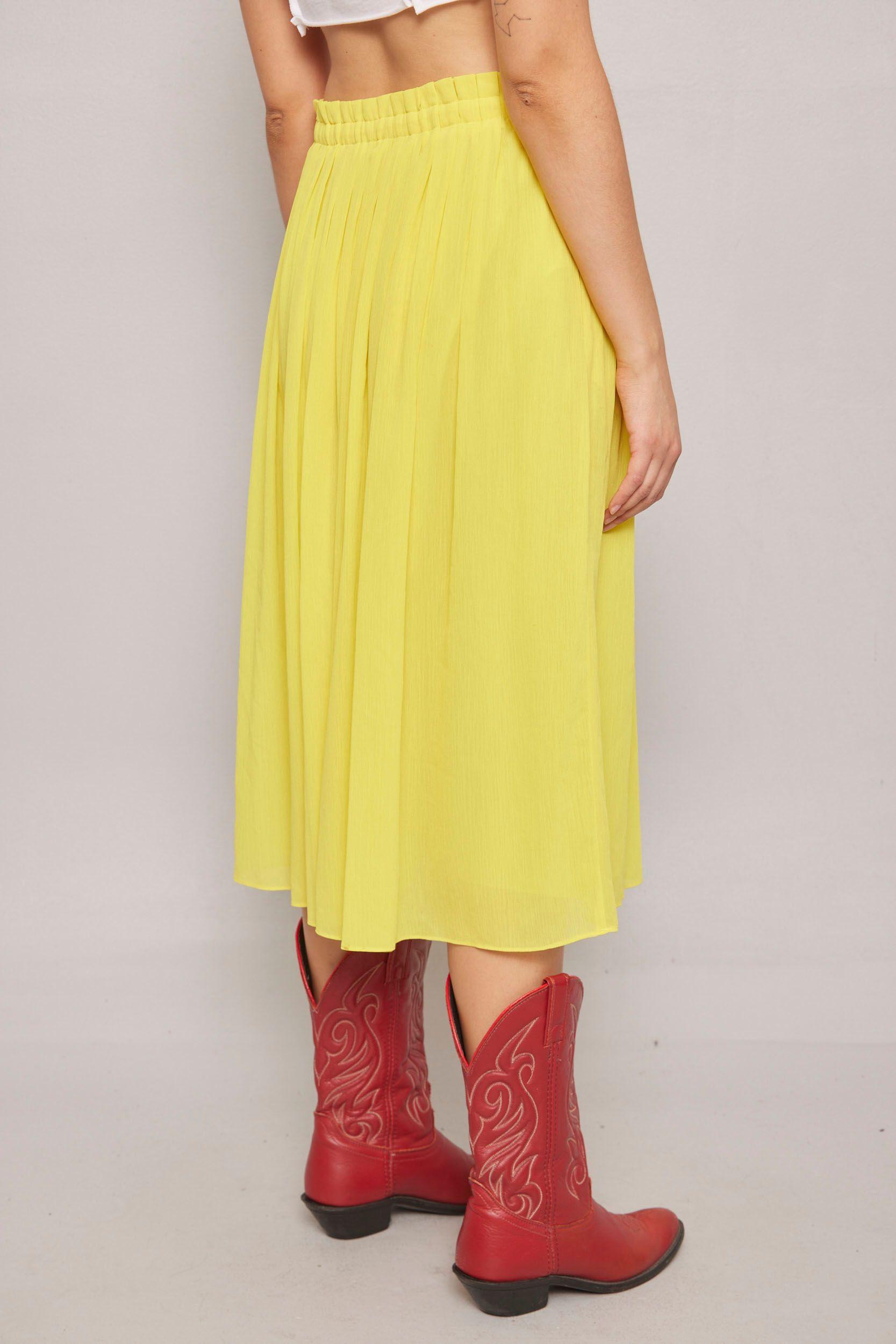 Falda casual  amarillo loft talla XS-2
