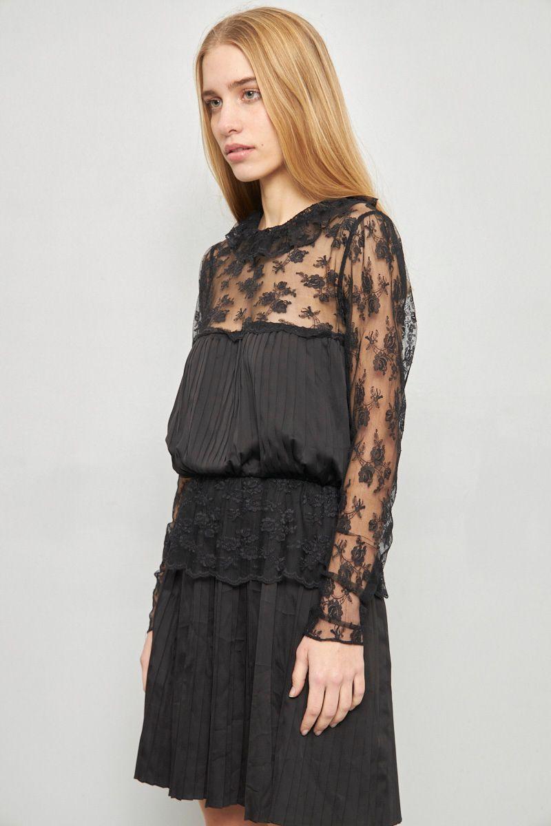 Vestido casual reciclado negro free people talla S -1