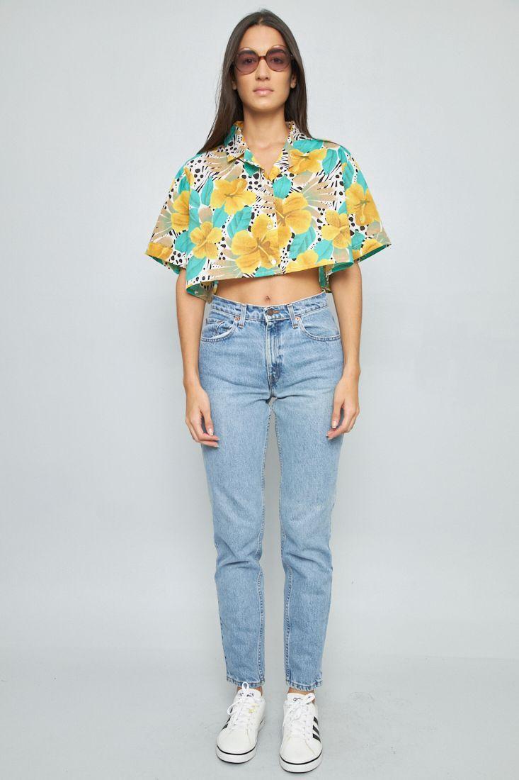 Blusa manga corta reciclado multicolor lovemade L-3