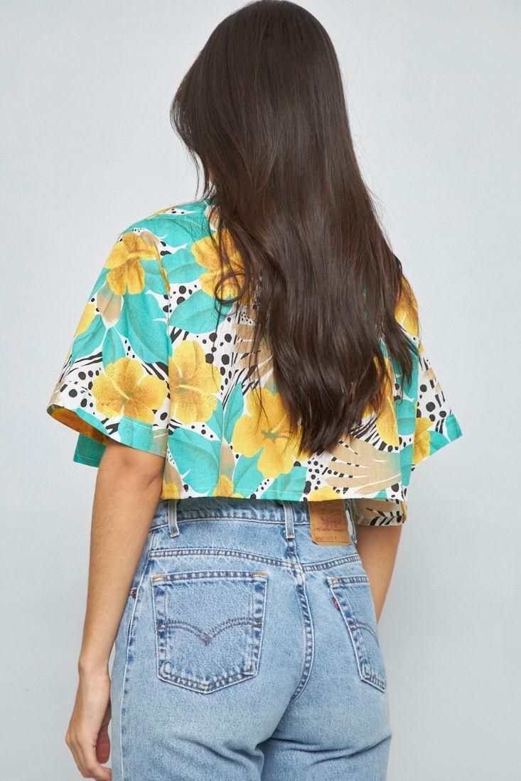 Blusa manga corta reciclado multicolor lovemade L-2