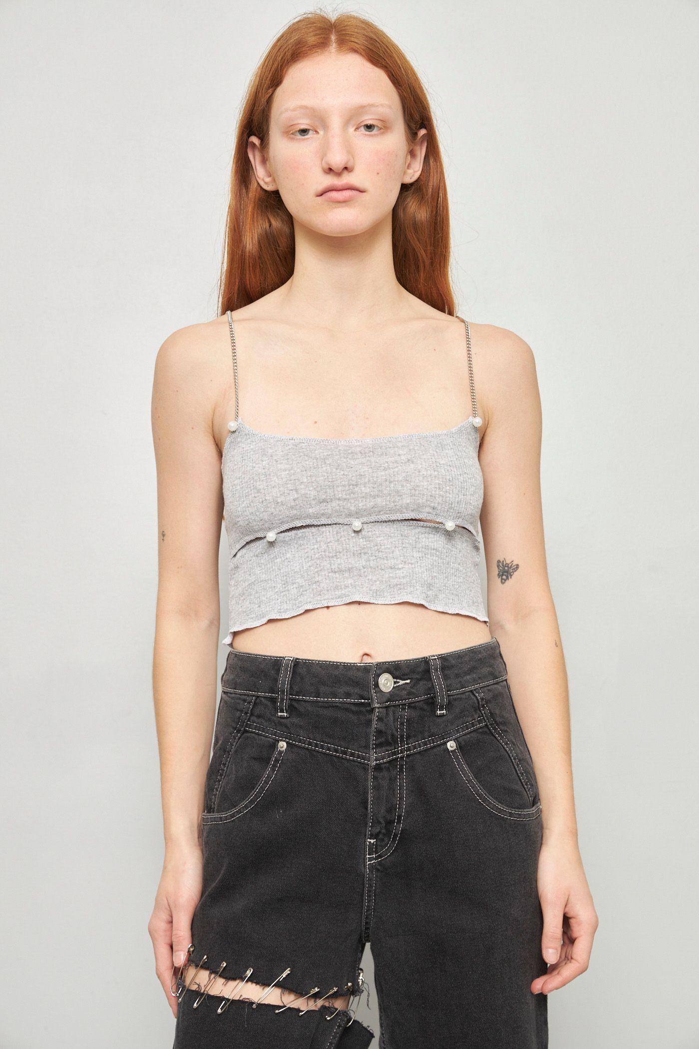 Top casual reciclado gris lovemade talla S  -1