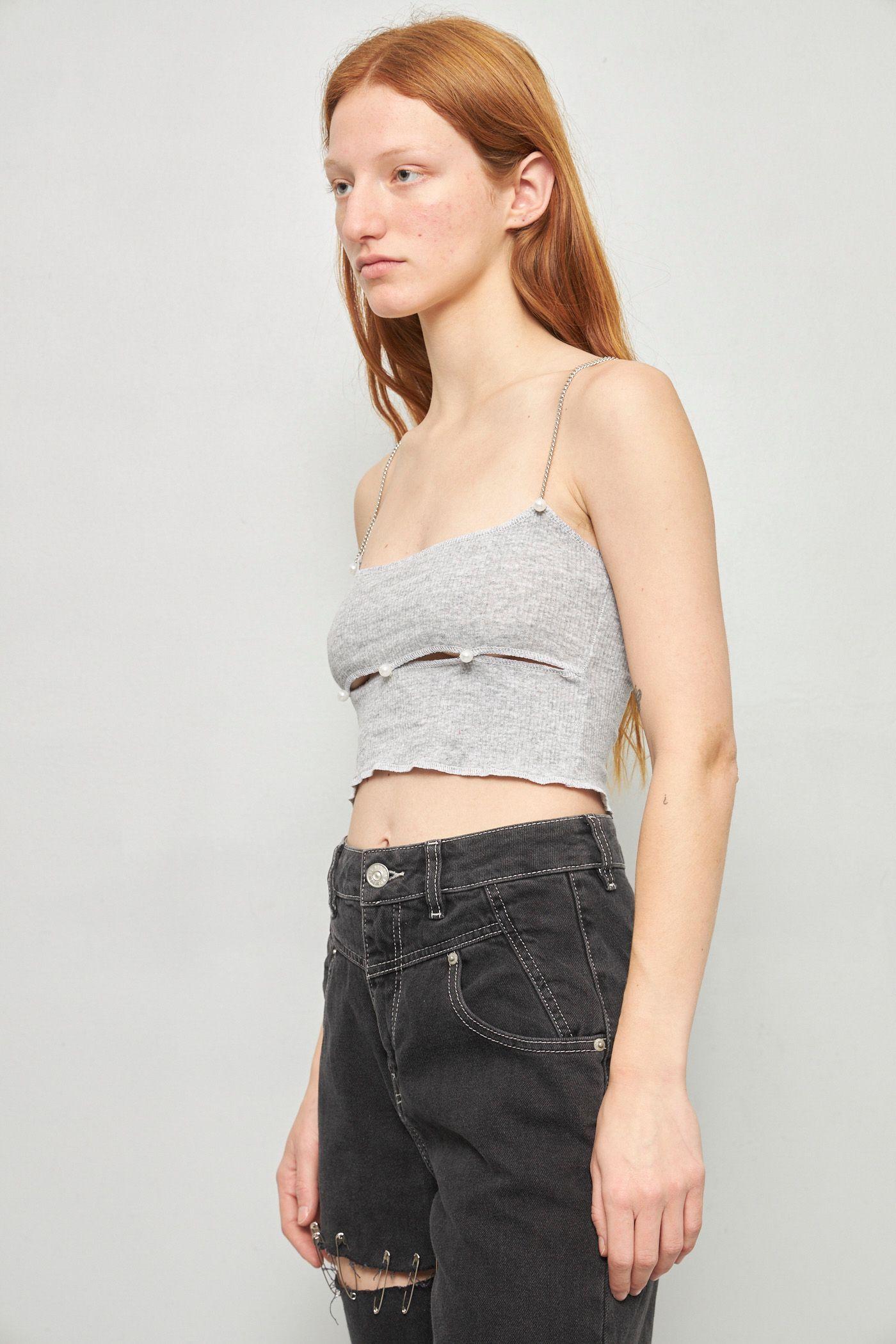 Top casual reciclado gris lovemade talla S  -2